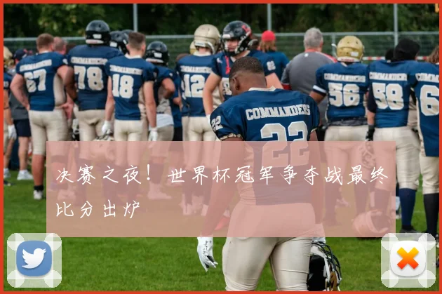 决赛之夜!世界杯冠军争夺战最终比分出炉